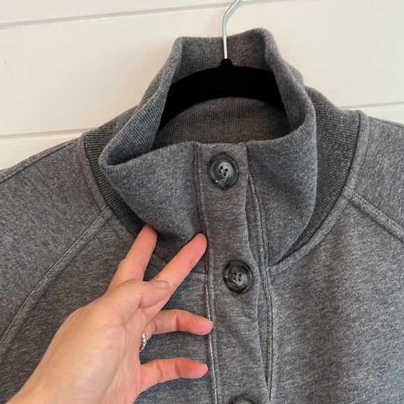 Cotton Ginny Button Up Sweat Top - Picture 2 of 7